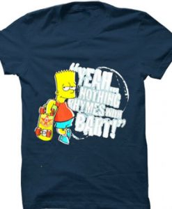 The Simpsons Bart Blue Navy t T Shirt