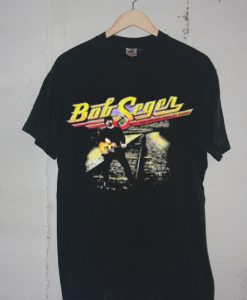 Vintage 90s Bob Seger Silver Bullet Black T Shirt