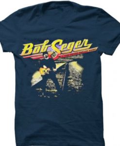 Vintage 90s Bob Seger Silver Bullet Blue Navy Tshirts