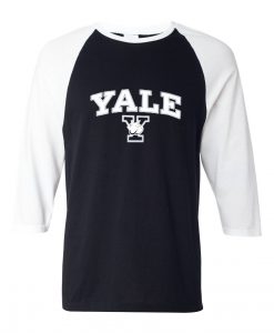 Yale Black White Sleeves Raglan T shirts