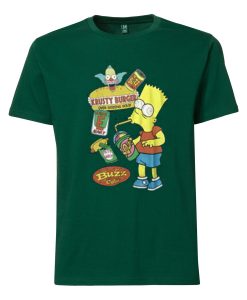 the Simpson Bart Junk Food Green dark T Shirt.jpg