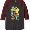 the Simpson Bart Junk Food Grey Asphalt Brown sleeves Tshirts