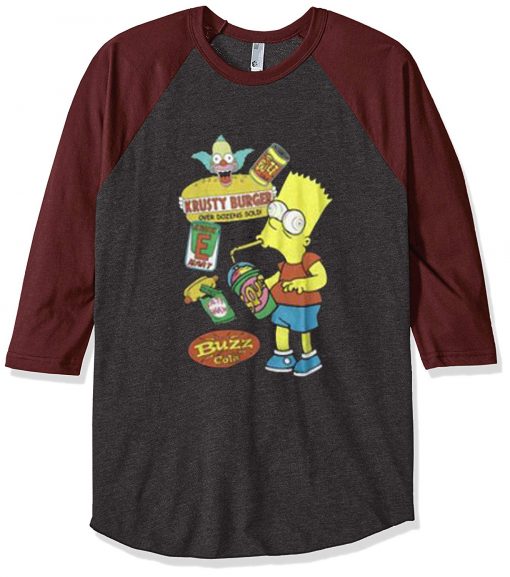 the Simpson Bart Junk Food Grey Asphalt Brown sleeves Tshirts