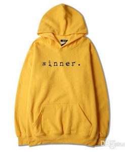 winner yellow hoodie