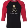 Be Light Black Red Sleeves Raglan T shirts