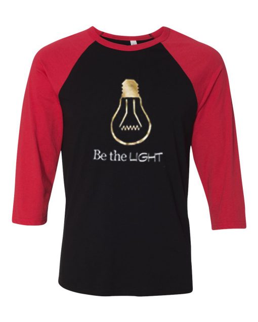 Be Light Black Red Sleeves Raglan T shirts