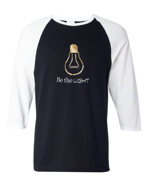 Be Light Black White Sleeves Raglan T shirts