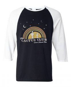 Cactus Club Black White Sleeves Raglan T shirts