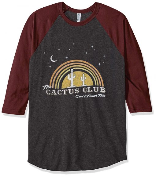 Cactus Club Grey Brown Sleeves Raglan T shirts