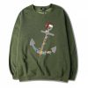 Captain Christmas Anchor Green Army Sweatshirts