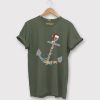 Captain Christmas Anchor Green Army Tshirts