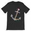 Captain Christmas Anchor Grey Asphalt Tees