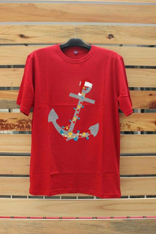 Captain Christmas Anchor Red Tshirts