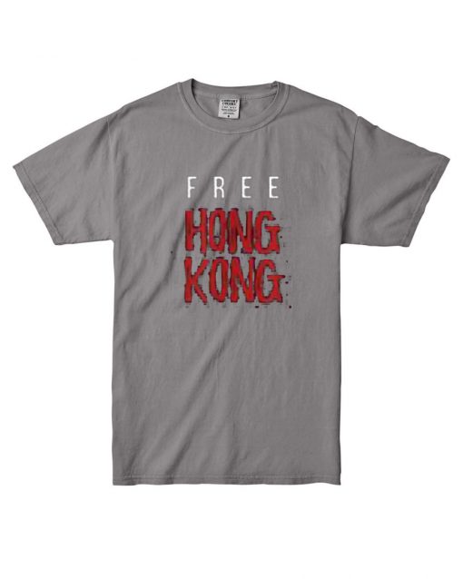 Free Hong Kong Shoft Grey Tshirts