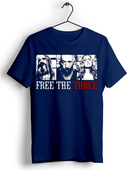 Free the Three Blue Navy Tshirts