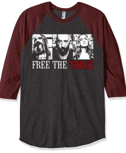 Free the Three Grey Brown Sleeves Raglan T shirts