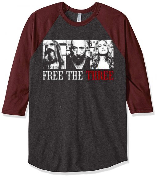 Free the Three Grey Brown Sleeves Raglan T shirts
