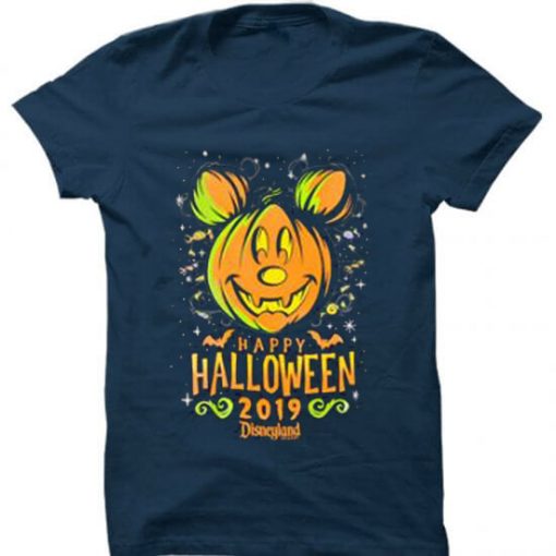 Happy Halloween Disney 2019 Blue Navy T shirts