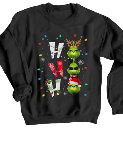 Ho Ho Ho Merry The Grinch Christmast Black Sweatshirts