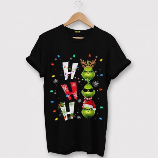 Ho Ho Ho Merry The Grinch Christmast Black Tshirts