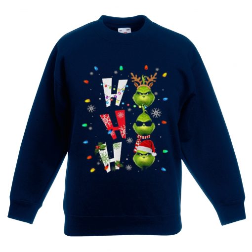 Ho Ho Ho Merry The Grinch Christmast Blue Navy Sweatshirts