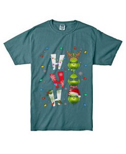 Ho Ho Ho Merry The Grinch Christmas Blue SpourceTshirts