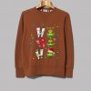 Ho Ho Ho Merry The Grinch Christmas Brown Sweatshirts