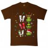 Ho Ho Ho Merry The Grinch Christmas Brown Tshirts