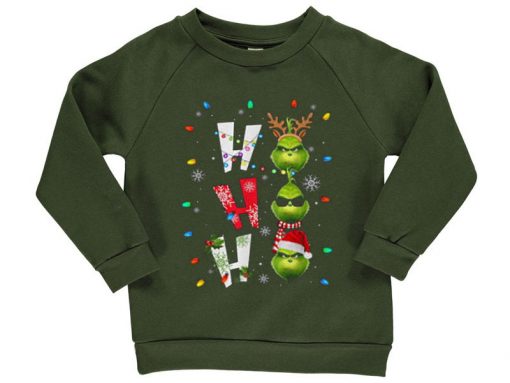 Ho Ho Ho Merry The Grinch Christmas Green Army Sweatshirts