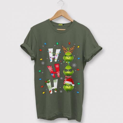 Ho Ho Ho Merry The Grinch Christmast Green Tshirts