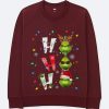 Ho Ho Ho Merry The Grinch Christmas Maroon Sweatshirts