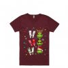 Ho Ho Ho Merry The Grinch Christmast Maroon Tshirts