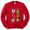 Ho Ho Ho Merry The Grinch Christmas Red Sweatshirts