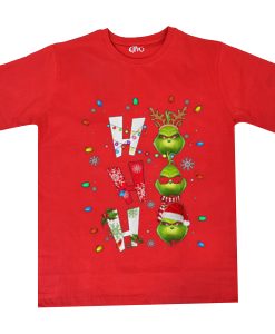 Ho Ho Ho Merry The Grinch Christmast Red Tshirts