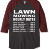 Lawn Mowing Hourly Rates Price List Grass Grey Brown Sleeves Raglan T-Shirt