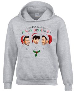 Like It's Christmas Jonas Brothers Grey Hoodie