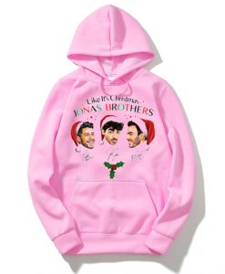 Like It's Christmas Jonas Brothers Pink Hoodie