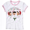Like It's Christmas Jonas Brothers White Pink Ringer Female Tshirts