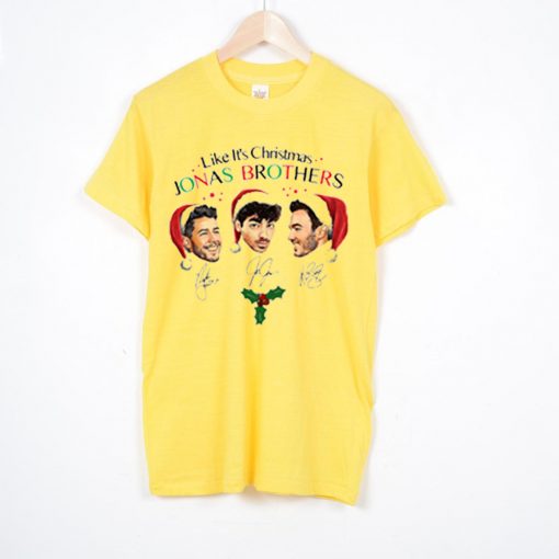 Like It's Christmas Jonas Brothers Yellow Tshirts