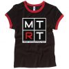 MTRT Black Red Ringer Ladies T shirts