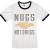 Nugs Not Drugs White Ringer Tees