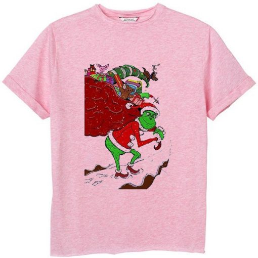 The Grinch Christmast On Snow Pink Tees