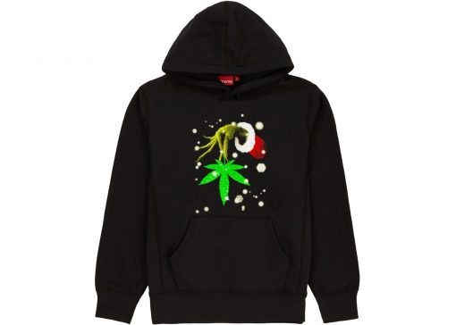 The Grinch Hold Weed Black Hoodie