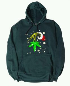 The Grinch Hold Weed Green Hoodie