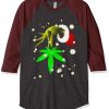 The Grinch Hold Weed Grey Brown Sleeves Raglan T Shirts