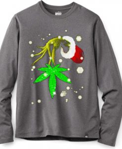 The Grinch Hold Weed Grey Sweatshirts