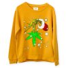 The Grinch Hold Weed Yellow Sweatshirts