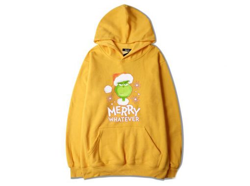 The Grinch Marry Whatever Yellow Hoodie