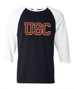 USC Black White Raglan T shirts