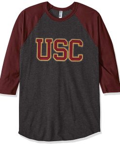 USC Grey Brown Sleeves Raglan T shirts